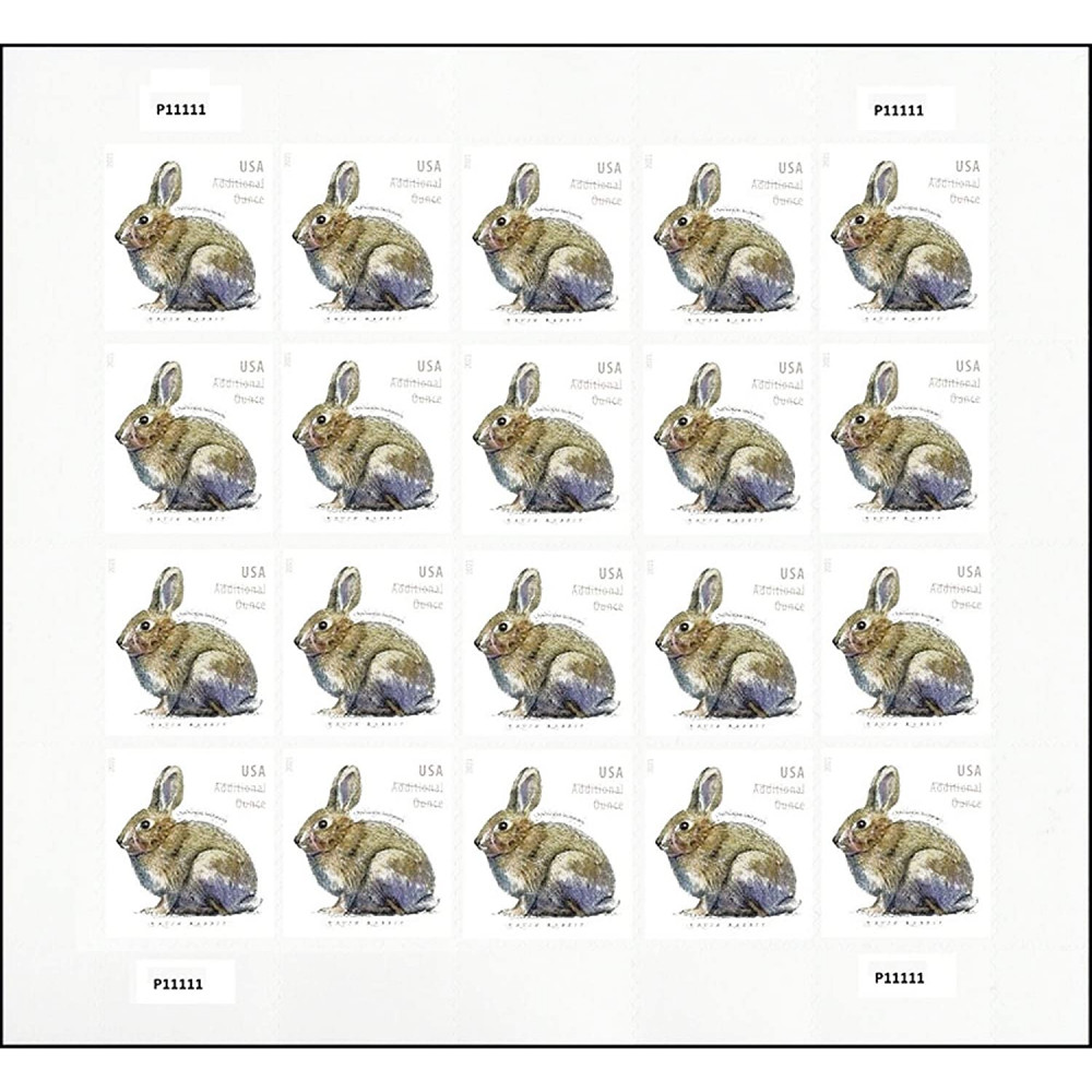 2021 Brush Rabbit Additional Ounce Forever Postage Stamps